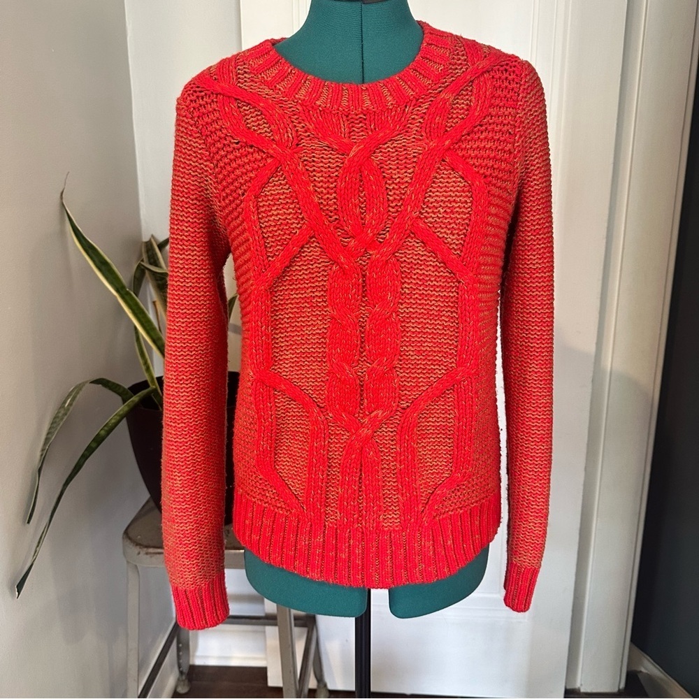 Abercrombie & Fitch Womens Knit Sweater Size S Red Long Sleeve Pullover
